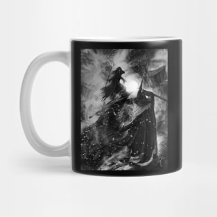 Fire and Magic in greyscale Mug